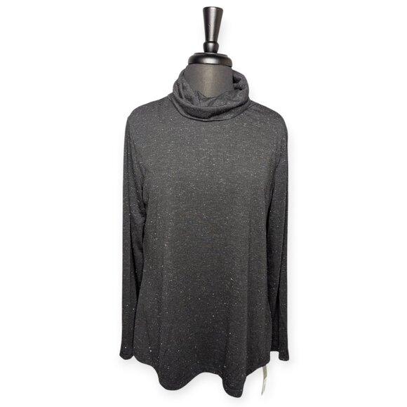Apt 9 Modern Essentials Black Glitz Knit Turtleneck Women's Size XL NWT - Picture 1 of 16